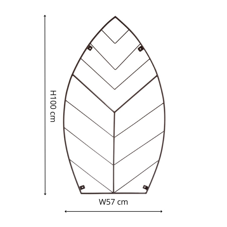 Garden Trellis Leaf Design Zinc Finish - Ideal For Climbing Roses, Handcrafted Unique Pattern Quality Home Decor Garden & Outdoor Living and Gifts