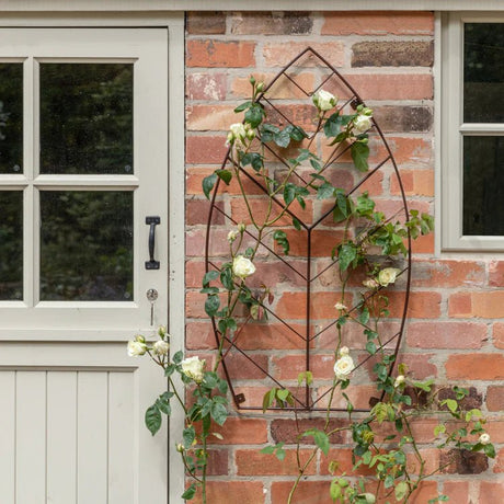Garden Trellis Leaf Design Zinc Finish - Ideal For Climbing Roses, Handcrafted Unique Pattern Quality Home Decor Garden & Outdoor Living and Gifts