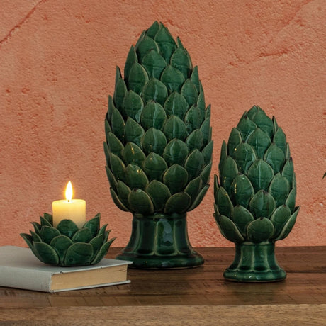 Globe Vibrant Green Chianti Artichoke Ornament - Decorative Ornaments UK Luxury Home Decor Garden & Outdoor And Gifts