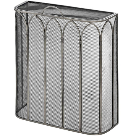 Gothic Medieval Decorative Antique Pewter Firescreen & Wood Stove Fire Guard Luxury Home Decor Garden & Outdoor And Gifts