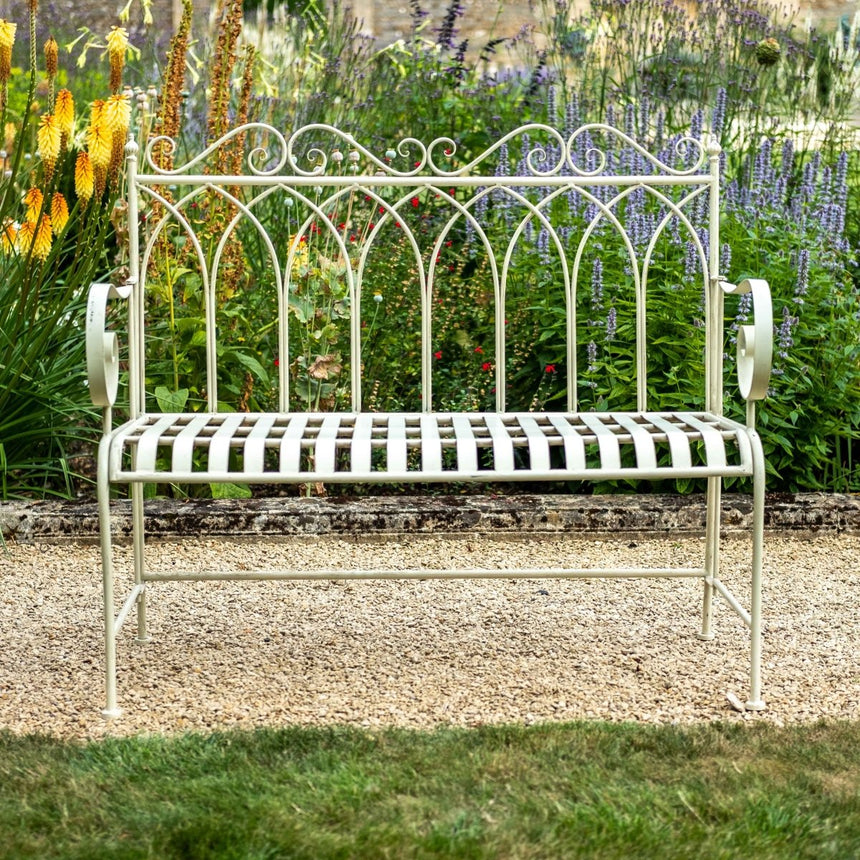 Gothic Garden Bench - Cream Quality Home Decor Garden & Outdoor Living and Gifts