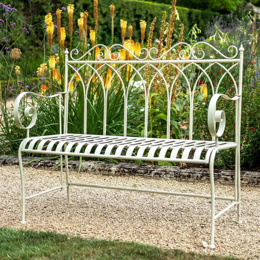 Gothic Garden Bench - Cream Quality Home Decor Garden & Outdoor Living and Gifts