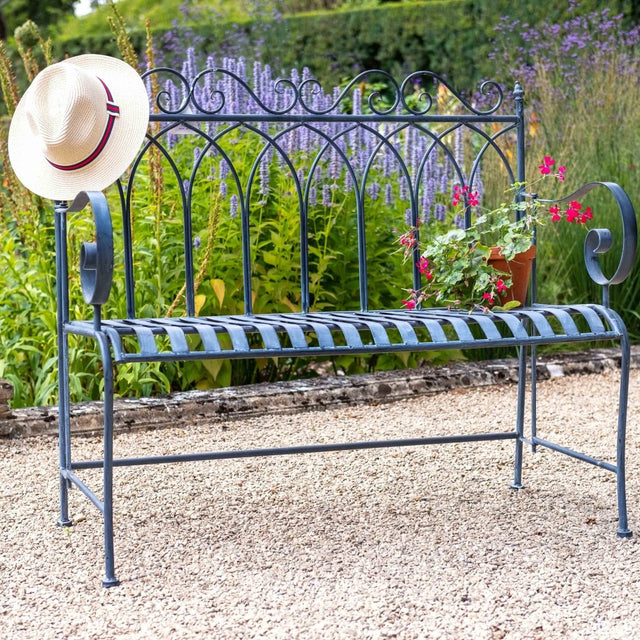 Gothic Garden Bench - Lead Grey Colour Quality Home Decor Garden & Outdoor Living and Gifts