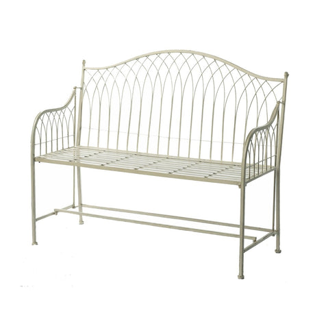 Hampton Garden Bench - Cream - Gothic Style - Pre - Assembled, Foldable for Easy Storage Quality Home Decor Garden & Outdoor Living and Gifts