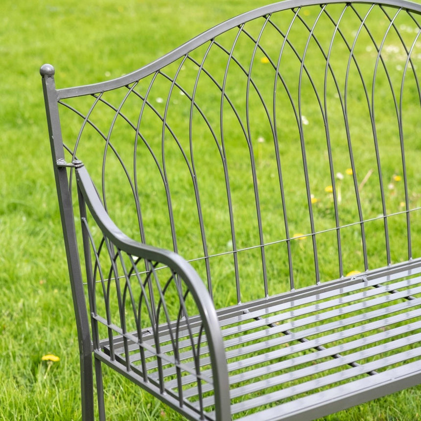 Hampton Garden Bench - Umber Grey - Gothic Style - Pre - Assembled, Foldable for Easy Storage Quality Home Decor Garden & Outdoor Living and Gifts