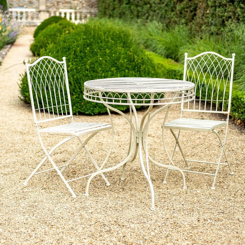 Hampton Garden Furniture Bistro Set - 2 Seater Cream Quality Home Decor Garden & Outdoor Living and Gifts
