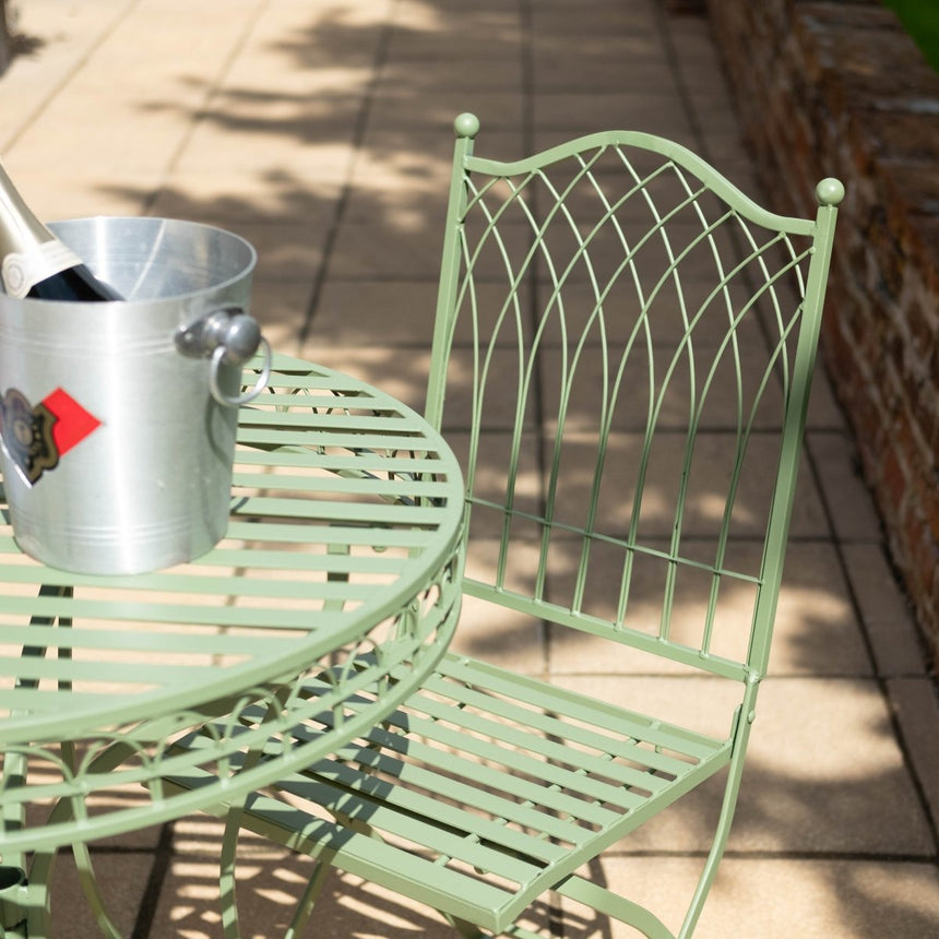 Hampton Garden Furniture Bistro Set - 2 Seater Soft Green Quality Home Decor Garden & Outdoor Living and Gifts