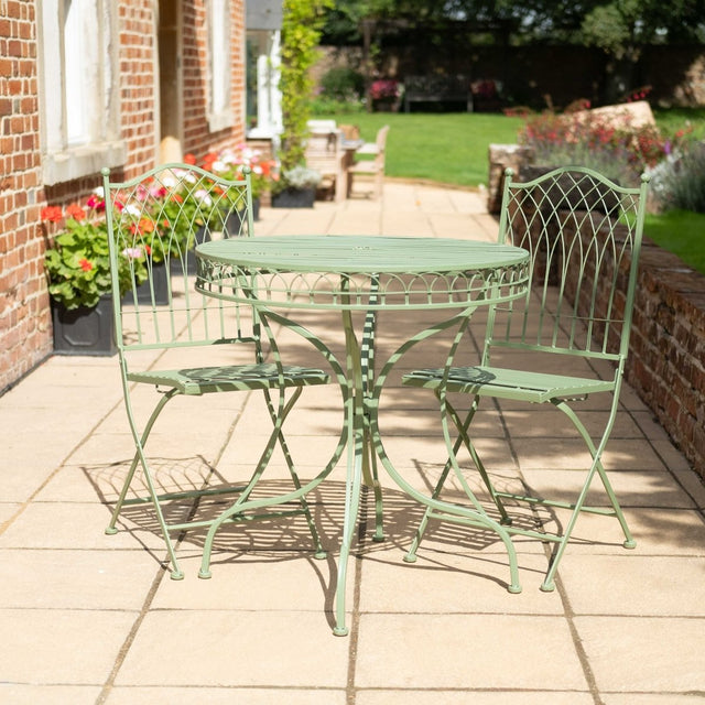 Hampton Garden Furniture Bistro Set - 2 Seater Soft Green Quality Home Decor Garden & Outdoor Living and Gifts