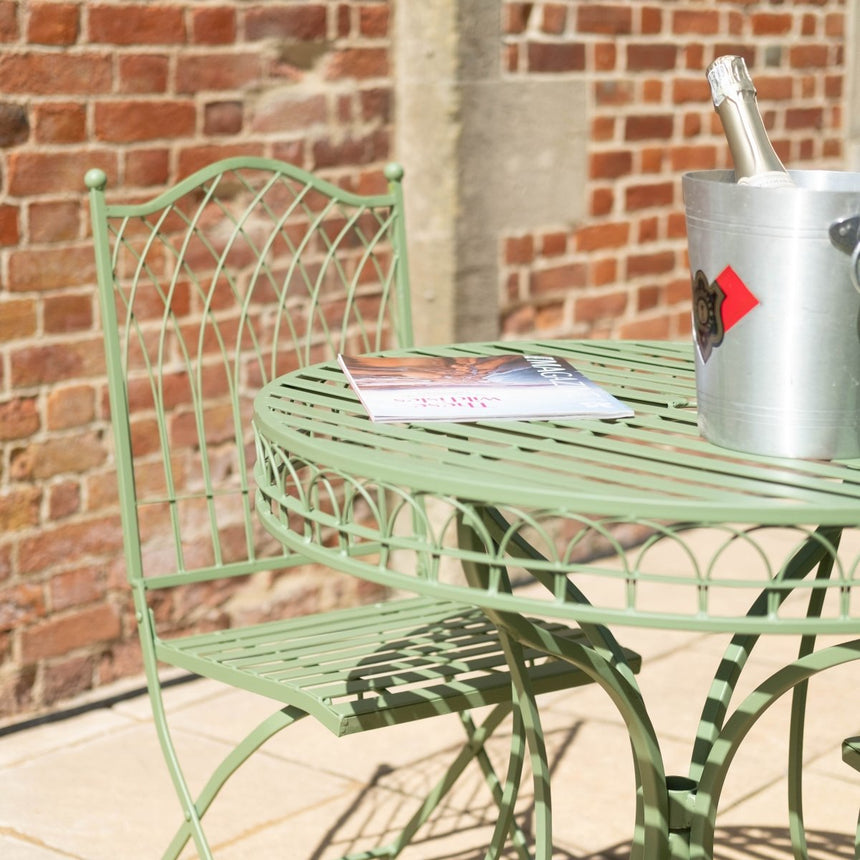 Hampton Garden Furniture Bistro Set - 2 Seater Soft Green Quality Home Decor Garden & Outdoor Living and Gifts