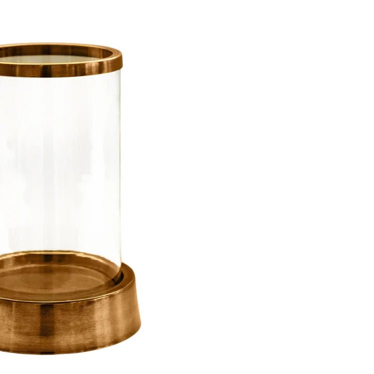 Hampton Hurricane Lantern in Antique Brass H40cm W24cm Luxury Home Decor Garden & Outdoor And Gifts