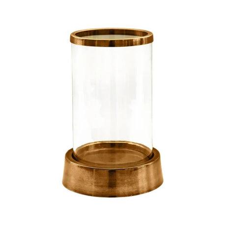 Hampton Hurricane Lantern in Antique Brass H40cm W24cm Luxury Home Decor Garden & Outdoor And Gifts