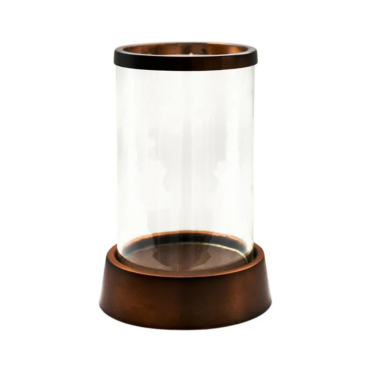 Hampton Hurricane Lantern in Copper H28cm W18cm Luxury Home Decor Garden & Outdoor And Gifts