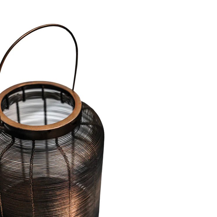 Hampton Large Outdoor Garden Lantern - Copper Finis, Woven Metal Quality Home Decor Garden & Outdoor Living and Gifts