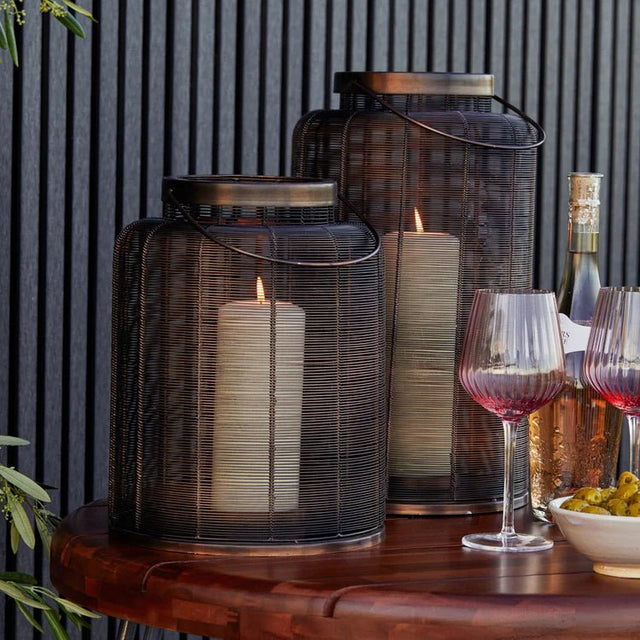 Hampton Large Outdoor Garden Lantern - Copper Finis, Woven Metal Quality Home Decor Garden & Outdoor Living and Gifts