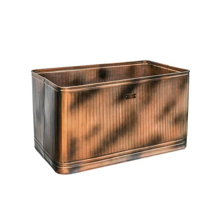Hampton Small Outdoor Planter Rectangular Copper Finish - UV Stable, Rust & Frost Resistant Quality Home Decor Garden & Outdoor Living and Gifts