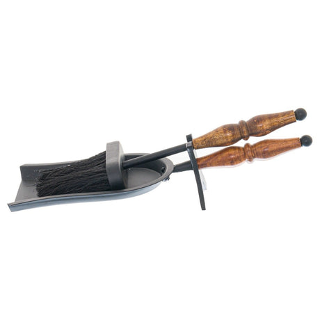 Fireplace Hearth Tidy With Hand - Turned Wood Handle - Hand Brush and Shovel Luxury Home Decor Garden & Outdoor And Gifts