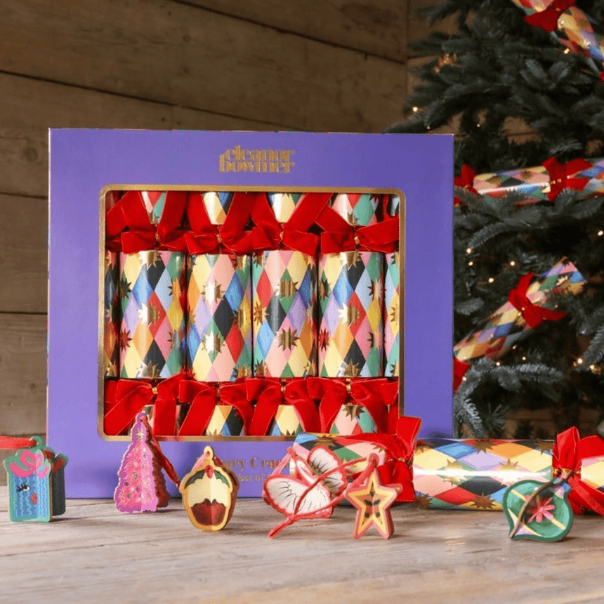 Harlequin Eco Christmas Crackers β FSC Wooden Mix 13in Set of 6 | Decor Sanctuary Quality Home Decor Garden & Outdoor Living and Gifts