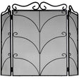 Large Black Heavy Duty 3 Fold Ornate Firescreen & Wood Stove Fire Guard Luxury Home Decor Garden & Outdoor And Gifts