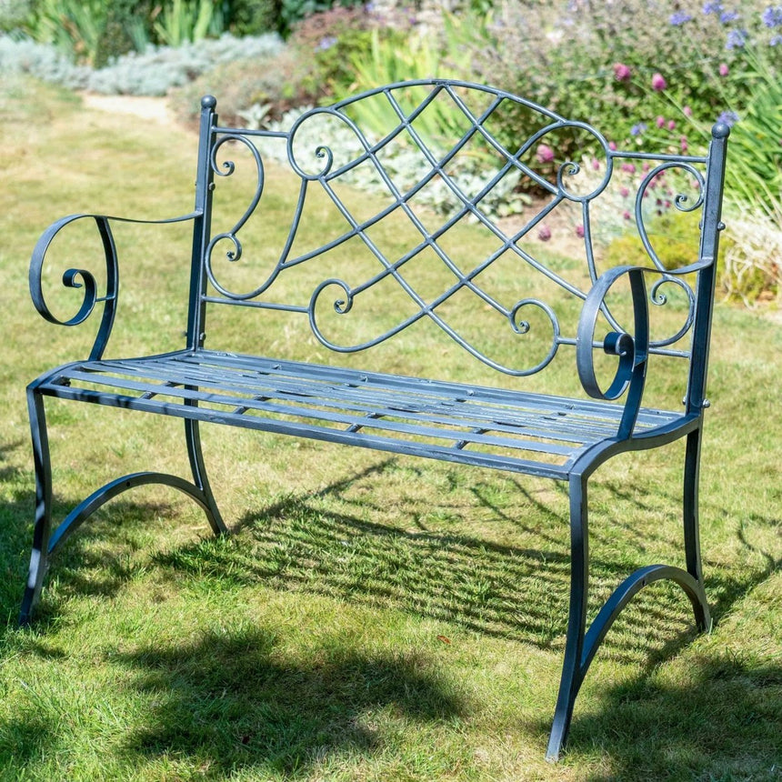 Heritage Garden Bench - Lead Colour Antique Finish Quality Home Decor Garden & Outdoor Living and Gifts