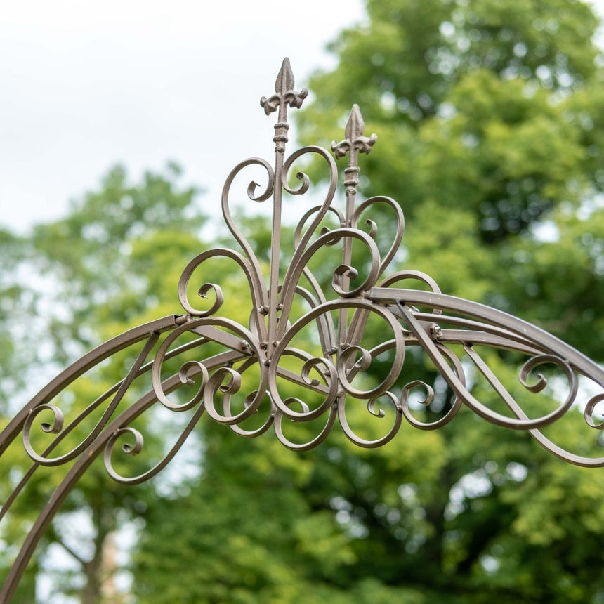 Heritage Garden Ornamental Gate With Arch - Brown Rusty Antique Finish Quality Home Decor Garden & Outdoor Living and Gifts