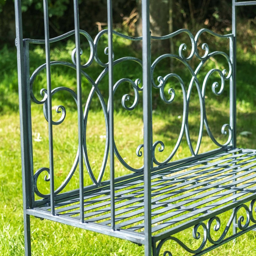 Heritage Outdoor Arbour - Antique Grey Antique Finish Quality Home Decor Garden & Outdoor Living and Gifts