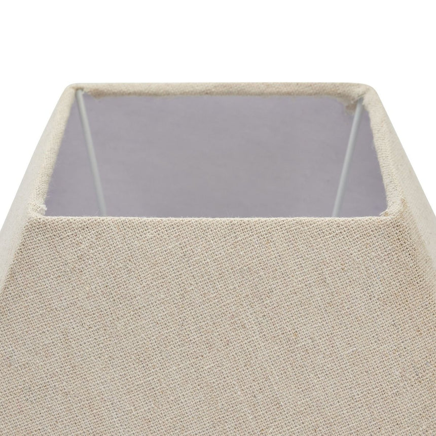 Incia Fluted Grey - Washed Wooden Table Lamp & Linen Shade - Stylish Table Lamps UK Luxury Home Decor Garden & Outdoor And Gifts