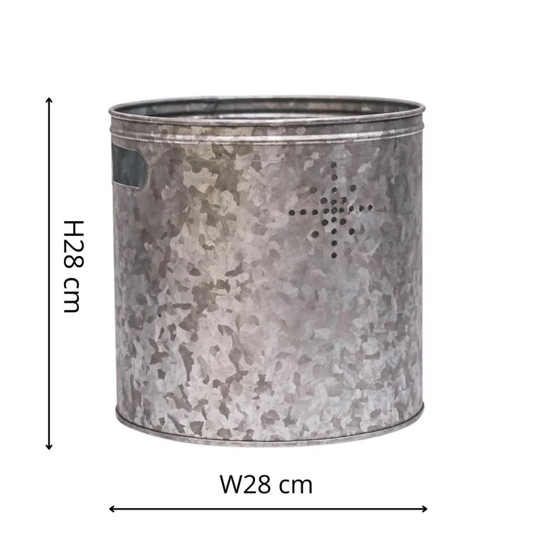 Indoor Christmas Tree Bucket with Star in Galvanised Steel - Large Quality Home Decor Garden & Outdoor Living and Gifts