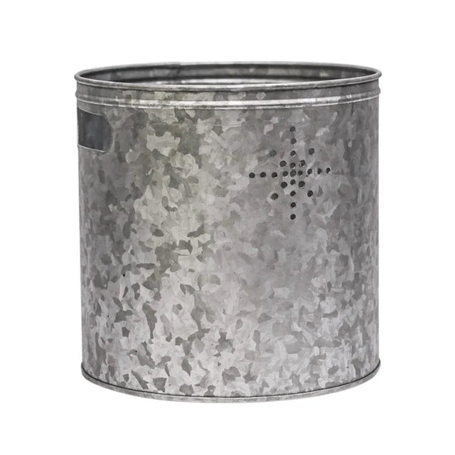 Indoor Christmas Tree Bucket with Star in Galvanised Steel - Small Quality Home Decor Garden & Outdoor Living and Gifts