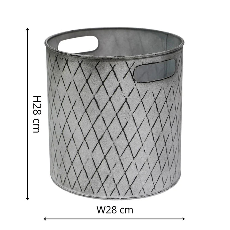 Indoor Christmas Tree Bucket Zinc - Large Quality Home Decor Garden & Outdoor Living and Gifts