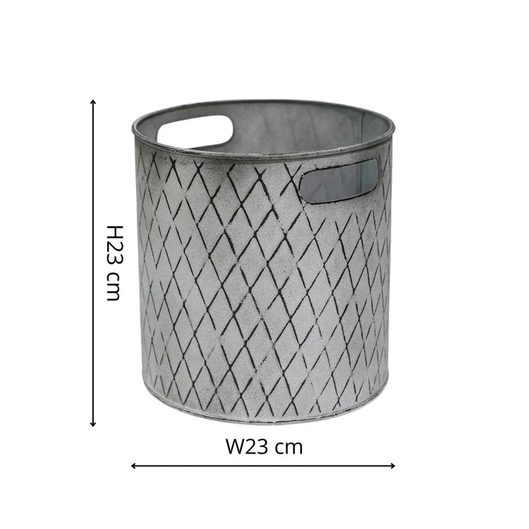 Indoor Christmas Tree Bucket Zinc - Small Quality Home Decor Garden & Outdoor Living and Gifts