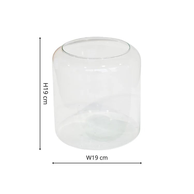 Indoor Glass Hurricane Lantern With Sand - Small Quality Home Decor Garden & Outdoor Living and Gifts