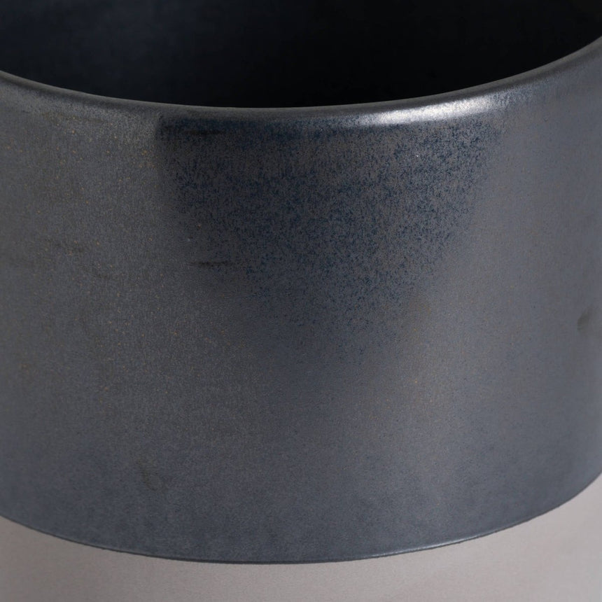 Large Metallic Grey Ceramic Indoor Planter Luxury Home Decor Garden & Outdoor And Gifts