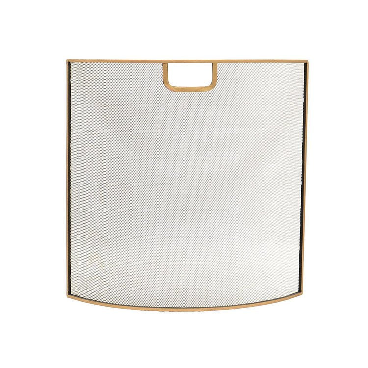 Iron Fire Screen in Brass Finish H61Cm W61Cm Luxury Home Decor Garden & Outdoor And Gifts