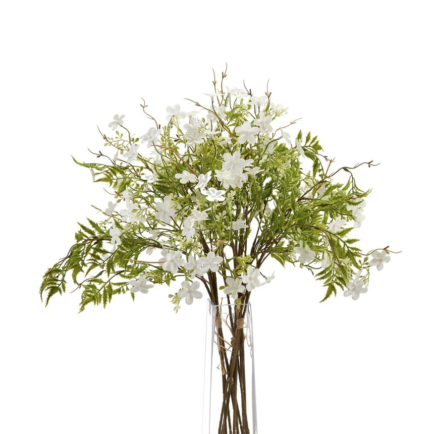 Italian White Bellflower - Best Artificial Flower Single Stem Luxury Home Decor Garden & Outdoor And Gifts