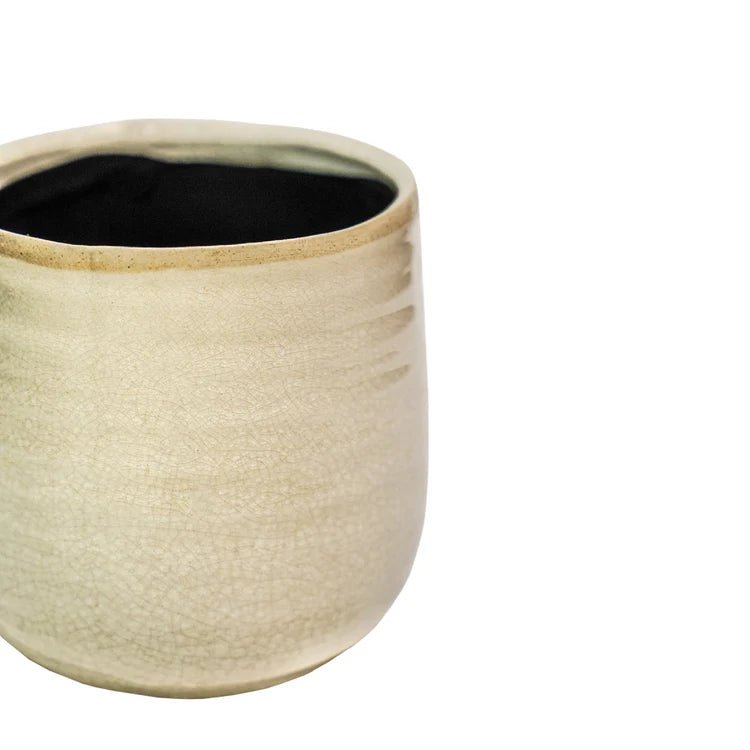 Ivory Cream Ceramic Indoor Plant Pot Luxury Home Decor Garden & Outdoor And Gifts