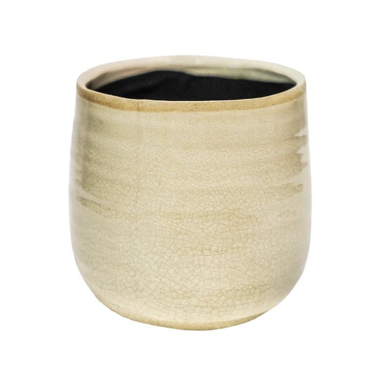Ivory Cream Ceramic Indoor Plant Pot Luxury Home Decor Garden & Outdoor And Gifts