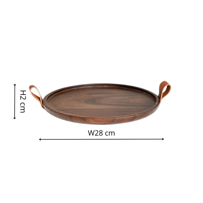 Ivyline - Harvey Walnut Wooden Candle Plate Luxury Home Decor Garden & Outdoor And Gifts