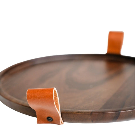 Ivyline - Harvey Walnut Wooden Candle Plate Luxury Home Decor Garden & Outdoor And Gifts