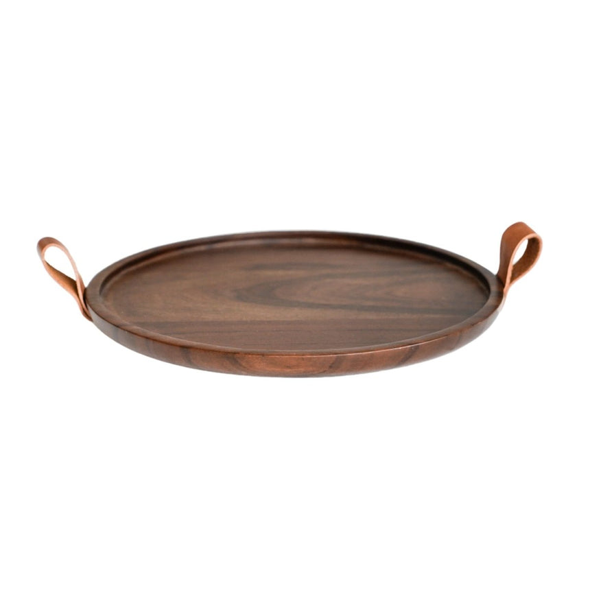 Ivyline - Harvey Walnut Wooden Candle Plate Luxury Home Decor Garden & Outdoor And Gifts