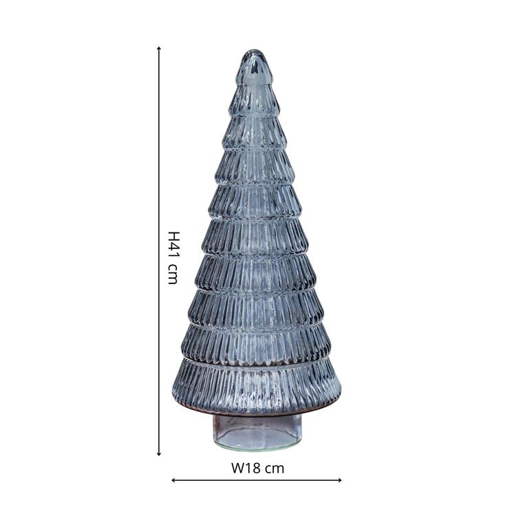 Juniper Blue Glass Tree - Large Quality Home Decor Garden & Outdoor Living and Gifts