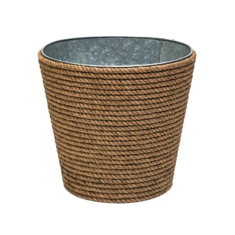Jute & Galvinised Christmas Tree Bucket Quality Home Decor Garden & Outdoor Living and Gifts