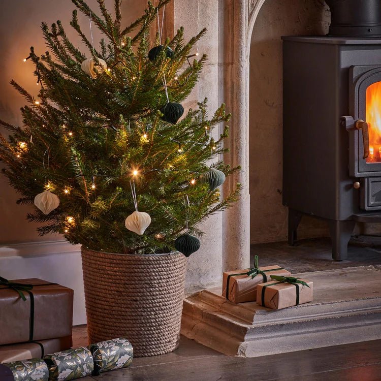 Jute & Galvinised Christmas Tree Bucket Quality Home Decor Garden & Outdoor Living and Gifts
