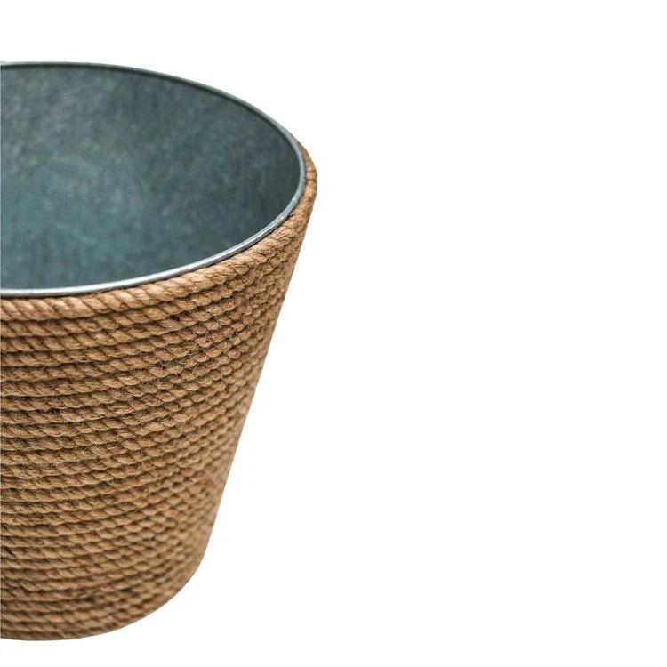 Jute & Galvinised Christmas Tree Bucket Quality Home Decor Garden & Outdoor Living and Gifts