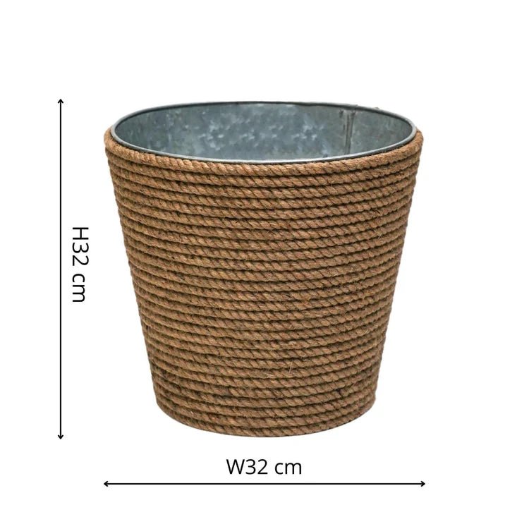 Jute & Galvinised Christmas Tree Bucket Quality Home Decor Garden & Outdoor Living and Gifts