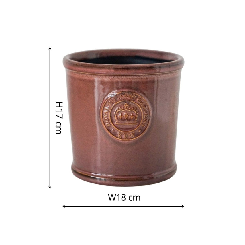 Kew Gardens Ceramic Indoor Planter - Glazed & Embossed Rich Plum Luxury Home Decor Garden & Outdoor And Gifts