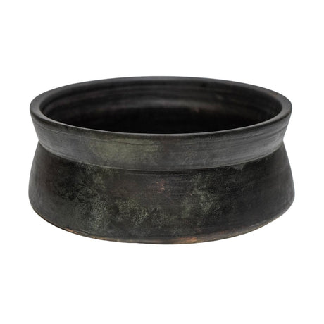 Kew Gardens Terracotta Bronze Finish Indoor Planter Bowl - Hand Thrown Ceramic Luxury Home Decor Garden & Outdoor And Gifts