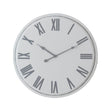 Large 49cm Metal Flemings White & Grey Wall Clock - Best Wall Clocks UK Luxury Home Decor Garden & Outdoor And Gifts