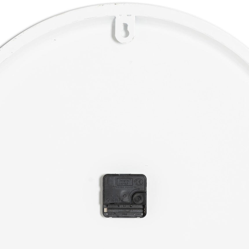 Large 49cm Metal Flemings White & Grey Wall Clock - Best Wall Clocks UK Luxury Home Decor Garden & Outdoor And Gifts