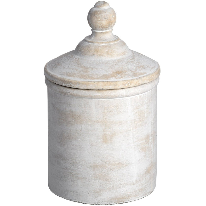 Large Antique White Cannister Luxury Home Decor Garden & Outdoor And Gifts