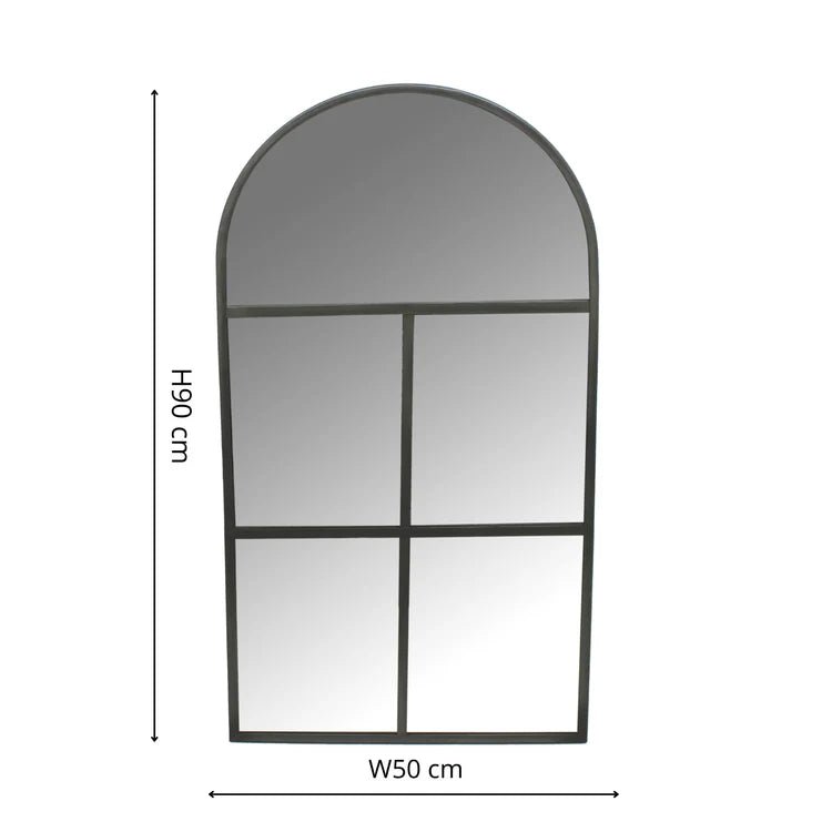 Large Archway Outdoor Garden Mirror Black - Metal, UV Stable Quality Home Decor Garden & Outdoor Living and Gifts